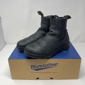Blundstone Rustic Black Leather Brogue Chelsea Boots 1630 (AU 5.5)